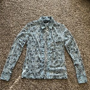 New York & Company floral button up